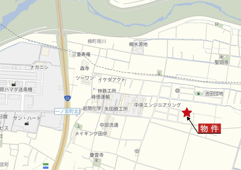 鈴鹿市池田町《全7区画》の地図|広域Map