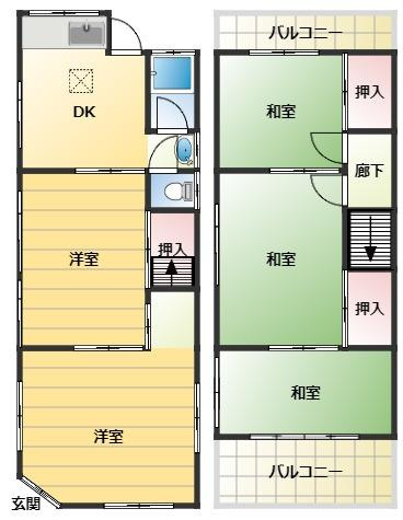 【間取り】 | 大東市北条1丁目　中古戸建