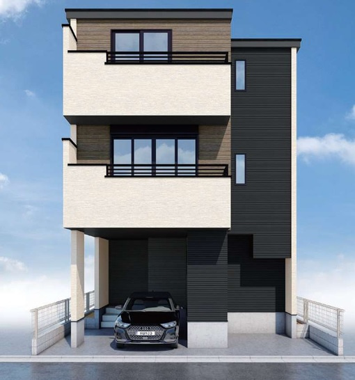 神祇官町　新築戸建の外観パース