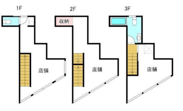 大津市粟津町の店舗事務所の間取り