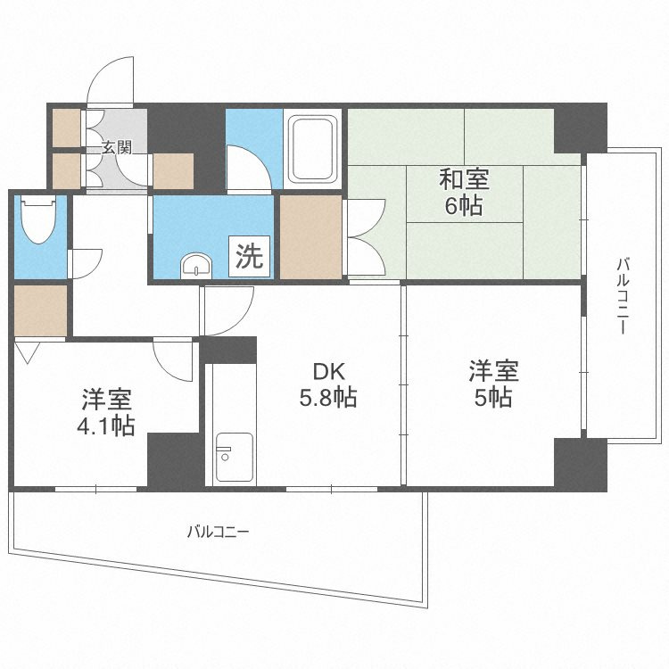 第一玉造マンションの間取り