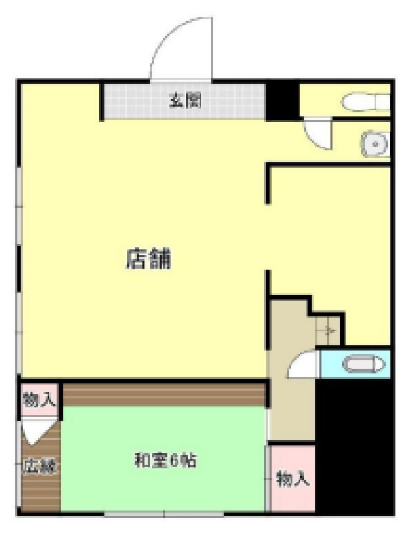 三方原町貸店舗の間取り