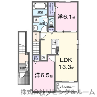 【間取り】 | カーサ　ディ　オリバ　Ｂ
