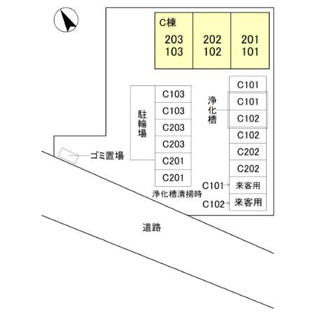 サニーコートCの区画図