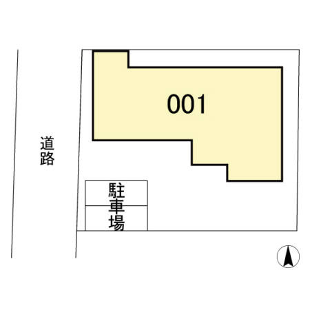 藤阿久町一戸建　001の区画図