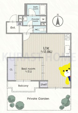 ルシエル向日町駅前　1階の間取り