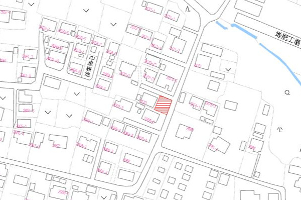 都城市郡元町の売地の土地図