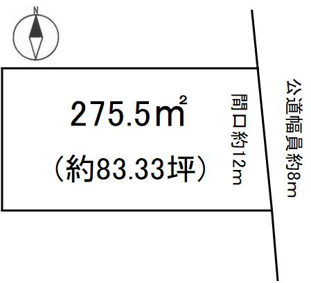 半田市北二ツ坂町3丁目の土地図