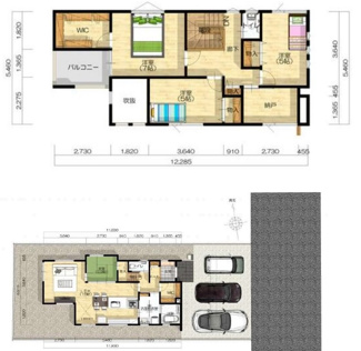 【間取り】 | 読谷村渡慶次2期（全3棟） | 2号棟　5420万円