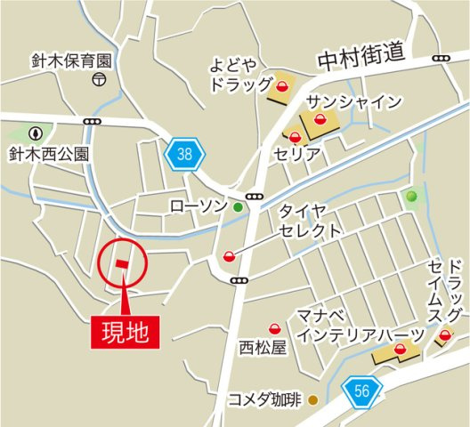 針木本町の地図