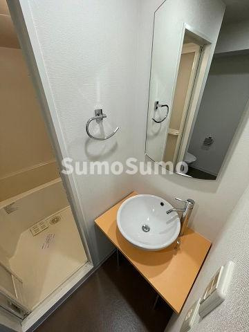 ルクレ西長堀の洗面所|広い洗面スペース