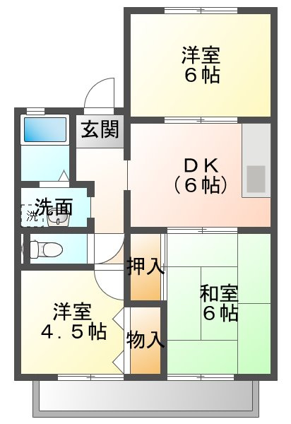 プリシェール南別府の間取り