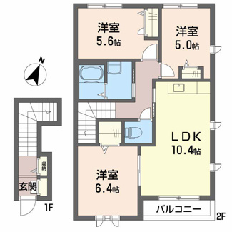 【間取り】 | ヴェルセ | 3LDK