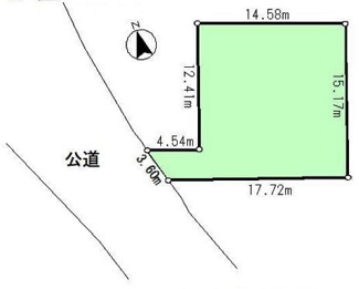 【土地図】 | 川越市古谷上　建築条件なし売地　JR川越線『南古谷駅』徒歩28分　【古谷小学区】
