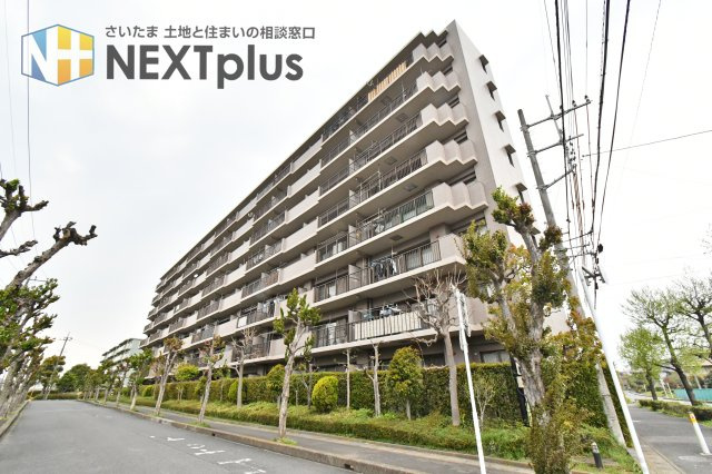 ヴィルヌーブ大宮の外観|小学校まで大変近く、お子様の通学を安心して見届けられます。ヨークマート、コンビニまで徒歩１０分圏内で毎日のお買い物もしやすいです。オートロック付きなのでセキュリティ面も安心ですね。