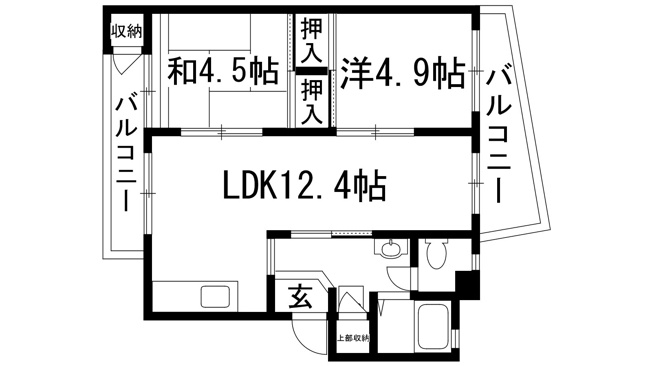 【間取り】 | 逆瀬川19号棟