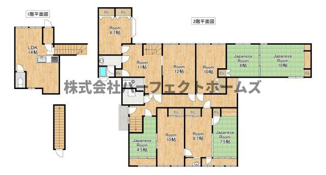 東香里園町戸建　賃貸の間取り