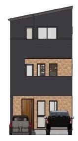 西新屋敷上之町　建築条件付売土地の外観パース