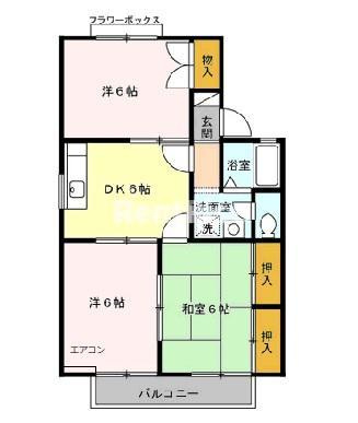 セジュール若宮 Ａの間取り