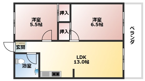 【間取り】 | コーポラスきゆな