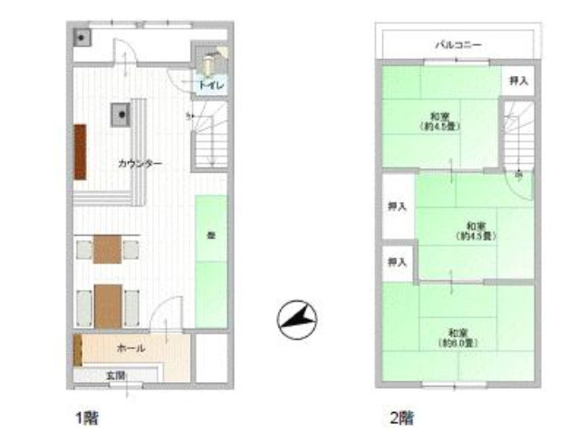 栗東市御園の店舗の間取り
