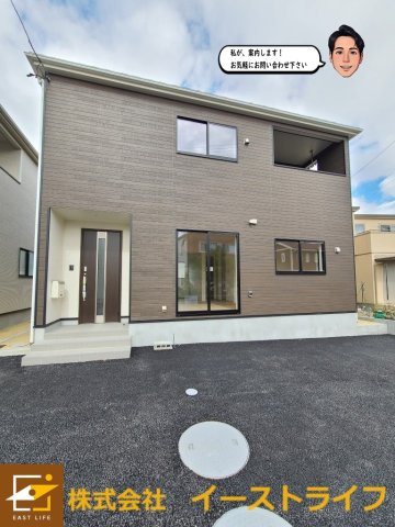 【新築戸建】値下げ！泉町下川第7　全3棟※子育て支援対象※の外観|11/5付け値下げしました！　1号棟外観写真　完成しました！いつでもご案内いたします！（担当：梶田　Tel：080-9052-9009）