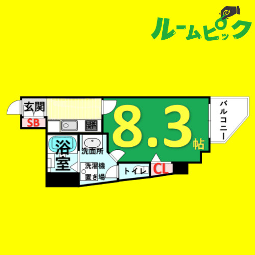 スカイコート葵　名古屋市賃貸　仲介手数料無料の間取り