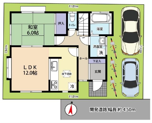 葛飾区水元1丁目中古住宅の区画図|区画図