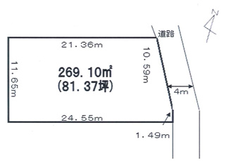 【土地図】 | 市原市西広　土地　五井駅 | 建築件件ありません！
お好きなハウスメーカーで建築できます♪
