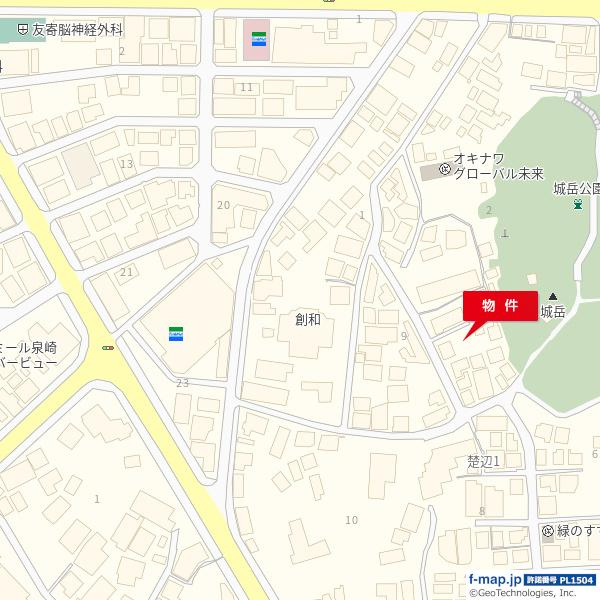 楚辺第3駐車場の地図