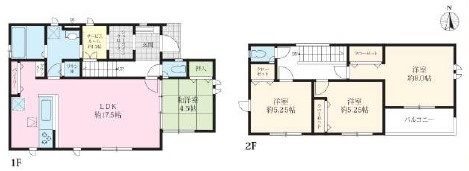 平塚市南金目　広々庭付き戸建の間取り