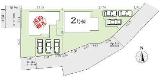 平塚市南金目　広々庭付き戸建の区画図