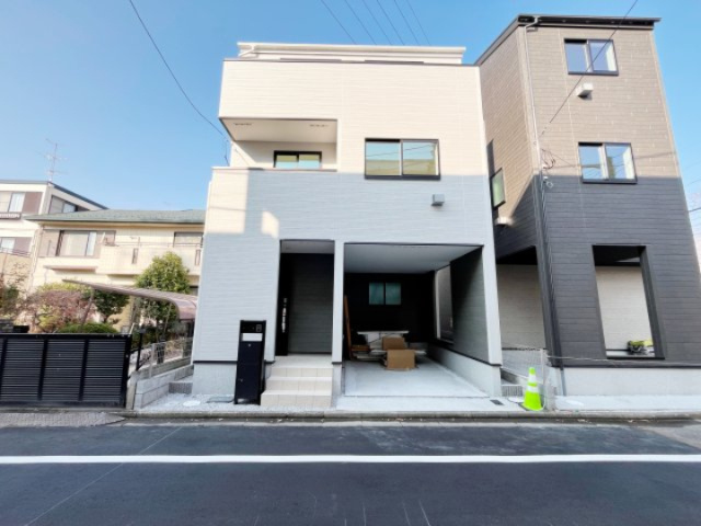 祝　成約済み　八王子市　平岡町　新築戸建て　２３−２期の外観|八王子駅までバス便豊富な立地です。～仲介手数料無料☆八王子ひなた不動産～八王子市平岡町　新築戸建て