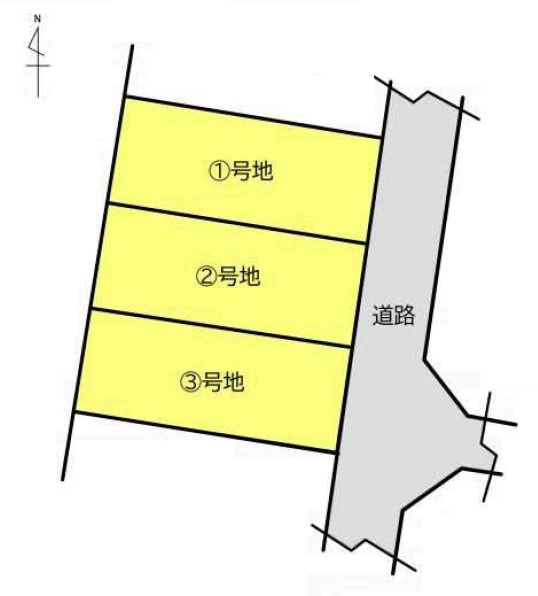 読谷村渡慶次2期（全3棟）ラスト3号棟の区画図|3号棟　