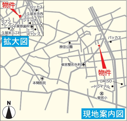 新築戸建　郡山市大槻町第31（2期）Cradle Garden　全3棟の地図