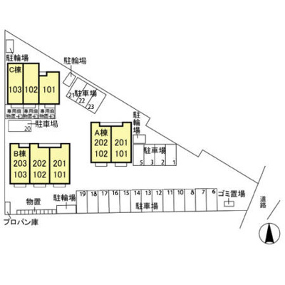 【区画図】 | サニースクエア Ｂ