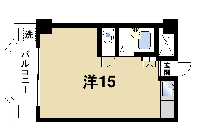 ビクトワール桜井の間取り|1R