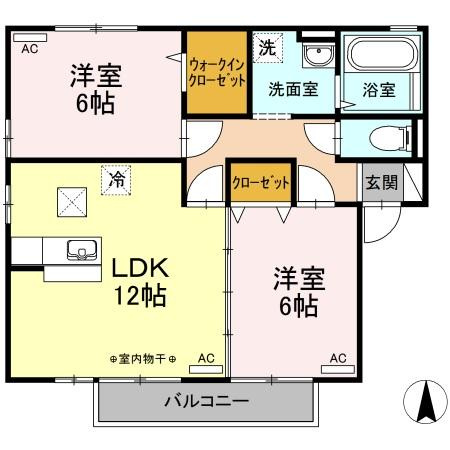 グランフェリオ A棟の間取り