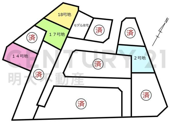 ネオレジデンシャル恒久　２号地　土地の土地図|【区画図】
敷地面積214.98ｍ2
