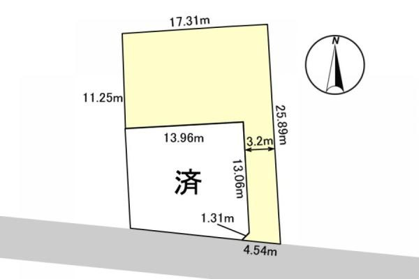学園木花台桜　土地の土地図