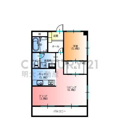 セントヒルズマリーナ宮崎・弐番館の間取り