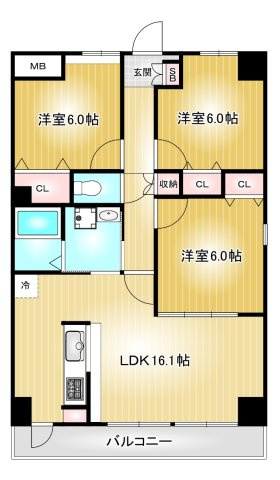 ノーブル徳川|名古屋市の賃貸ならMy賃貸の間取り|ノーブル徳川