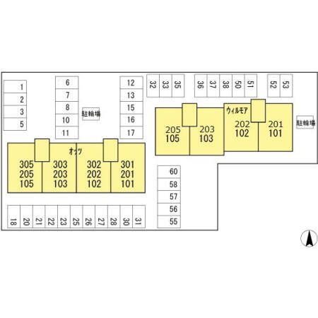 セジュール ｵｯﾂの区画図