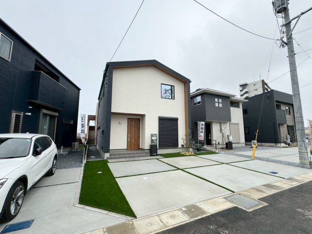 ONE HOUSE－ワンハウス－小倉南区朽網東2丁目【小倉南区　新築戸建て】の外観|交通量も少なく安心です【小倉南区　新築戸建て】