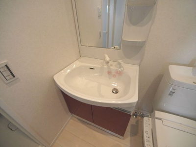 【独立洗面台】 | ディアコート | 少し大き目で余裕のある洗面台