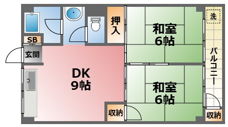 若草ハイツの間取り
