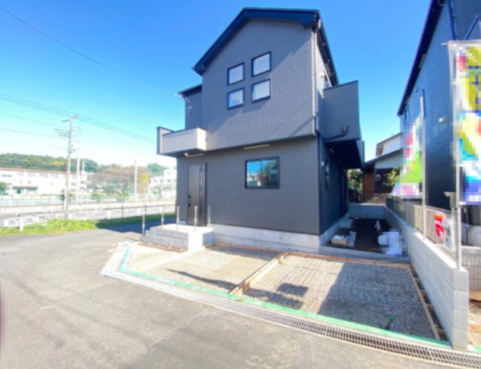 祝：成約済み　八王子市　中野山王　新築戸建て　３期の外観|人気の角地。開放感ある立地の新築戸建てです。～仲介手数料無料☆八王子ひなた不動産～八王子市中野山王　新築戸建て
