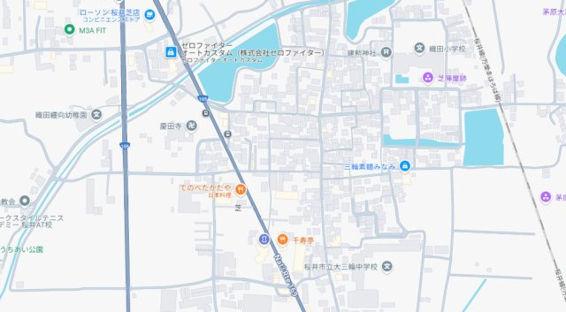 桜井市芝　新築一戸建ての地図