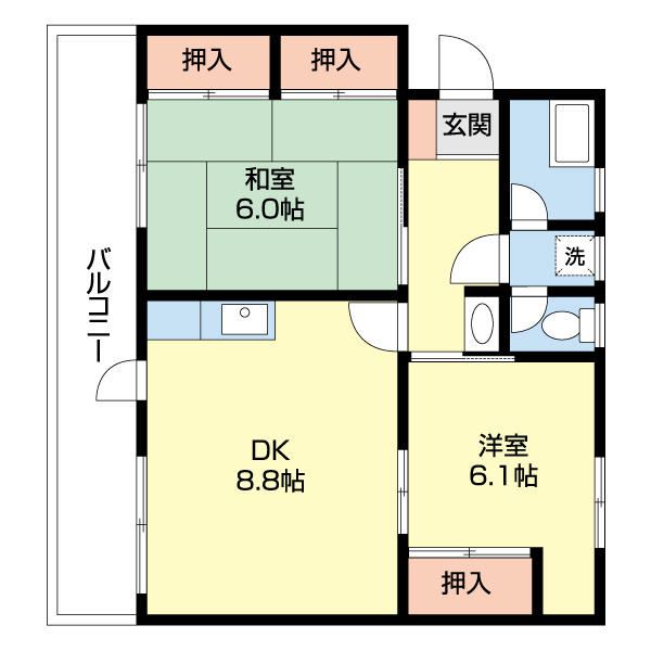 東都マンションの間取り