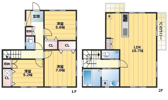 【間取り】 | 桜木北2丁目戸建て